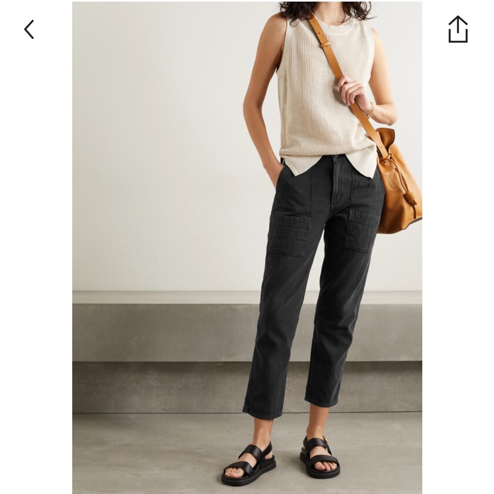 Citizens of humanity Chelsea washed black cotton cargo pants